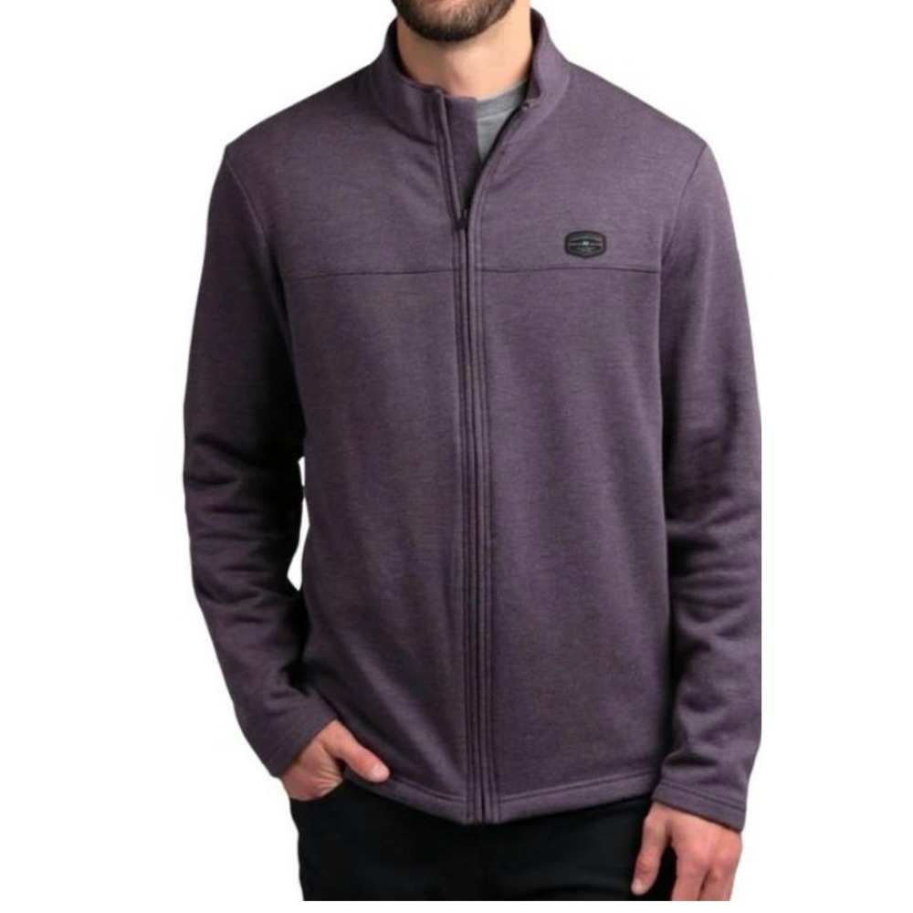 TravisMathew Full Zip Jacket Mens XXL Heather Nightshade You Told‎ My WIFI Golf